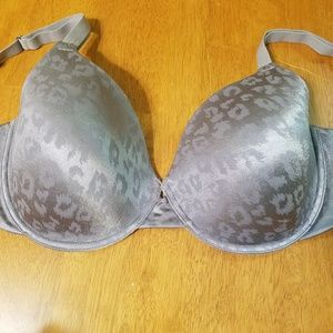 Grey leopard print bra
